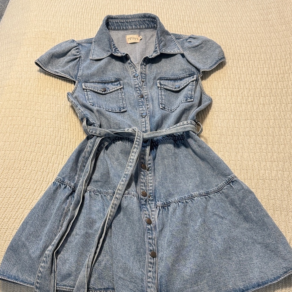 Alice + Olivia Blue Denim Mini Dress